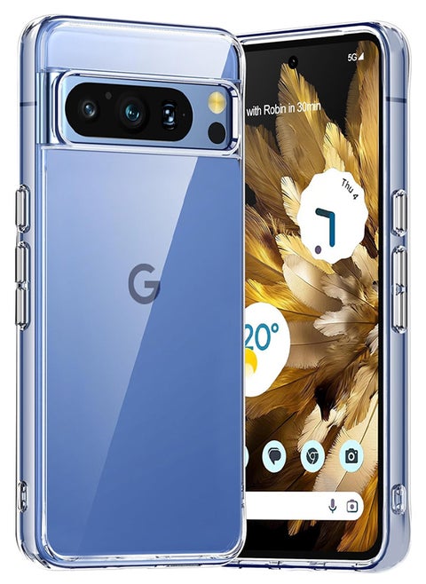 Google Pixel 8 Pro TPU Case Clear Anti-Yellowing Transparent Shockproof Protective Phone Case Scratch Resistant Cover