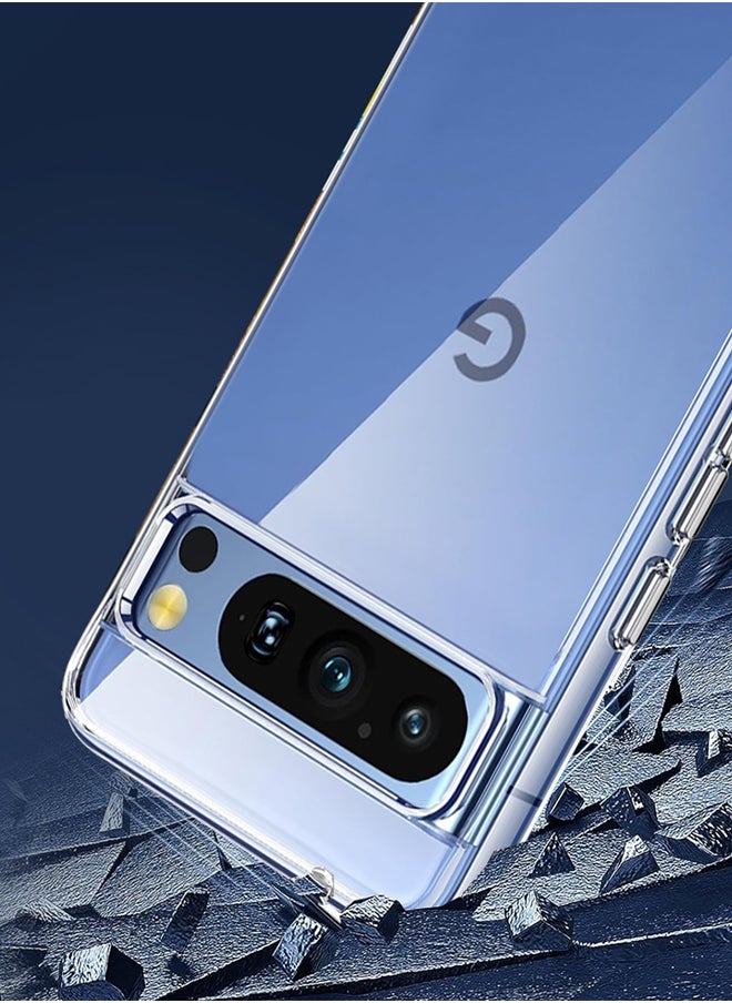 Google Pixel 8 Pro TPU Case Clear Anti-Yellowing Transparent Shockproof Protective Phone Case Scratch Resistant Cover