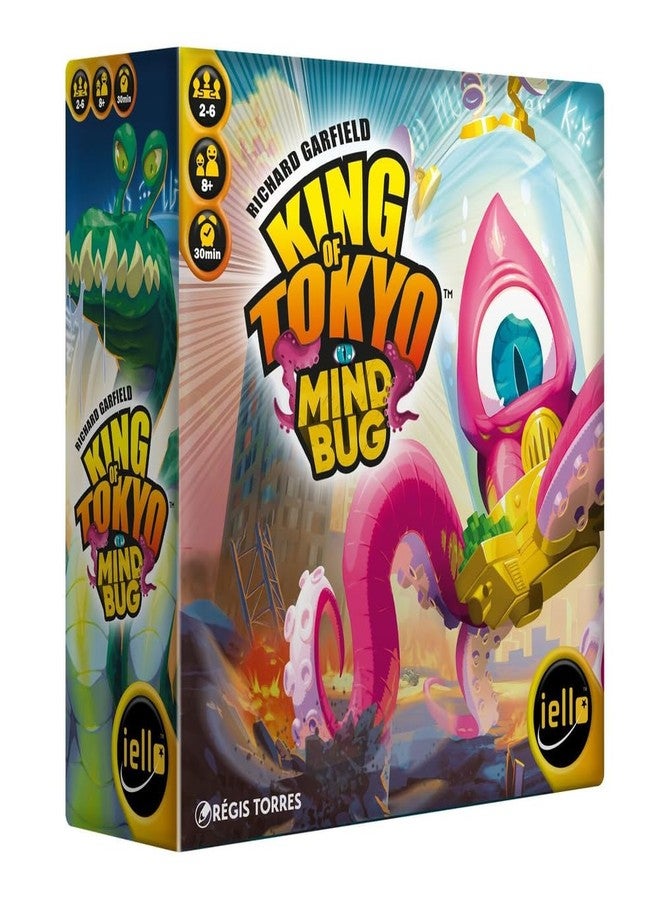 آيلو لعبة IELLO King of Tokyo: Mindbug Expansion، لعبة لوحية استراتيجية، تحكم في مخلوقات خصومك، للأعمار من 8 سنوات فما فوق - Image 1