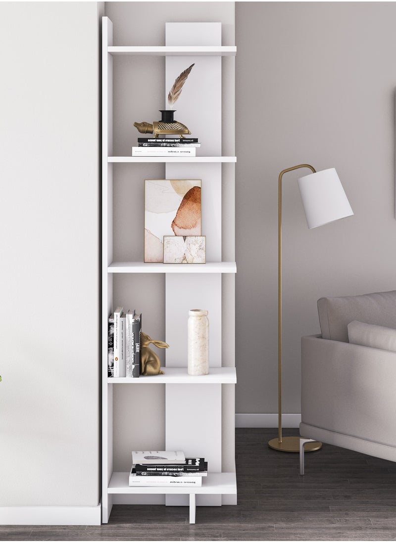 Decorotika Alice 170 tall Manufactured Wood Corner Bookcase | Bookshelf, Storage Rack  - Image 3