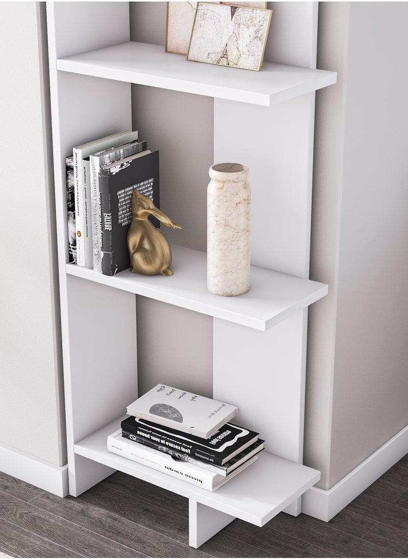 Decorotika Alice 170 tall Manufactured Wood Corner Bookcase | Bookshelf, Storage Rack  - Image 4