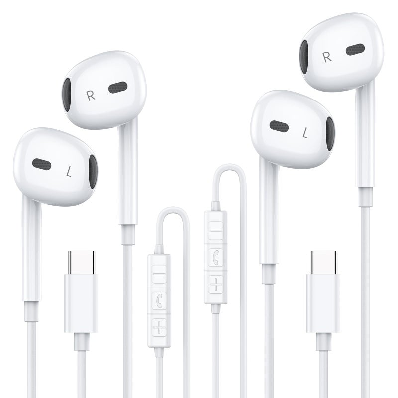 MOSWAG USB C Headphones in Ear Wired Headphones with Microphone for Samsung S23Note 20Pixel 7 MacBook Pro and Other Smartphones with USB C Interface - Image 2