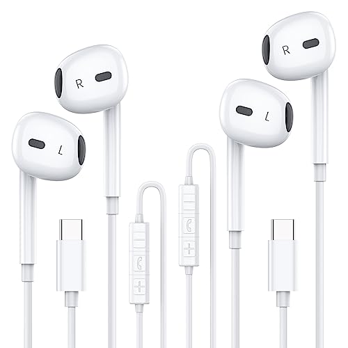MOSWAG USB C Headphones in Ear Wired Headphones with Microphone for Samsung S23Note 20Pixel 7 MacBook Pro and Other Smartphones with USB C Interface - Image 1
