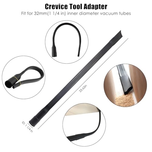 ANBOO 1 1/4 Inch Vacuum Attachments Accessories, Vacuum Cleaner Tools Kit with Dusty Brush, Hose Adapters for 1-1/4 inch 1-3/8 inch Hoses, 7 Pack - Image 5