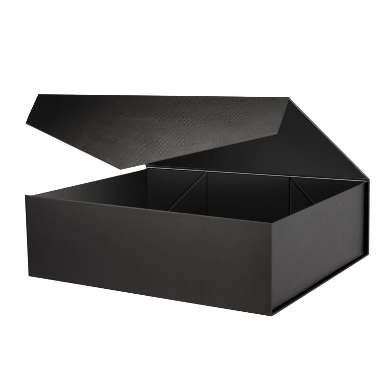 PACKHOME 17x145x55 Inches Extra Large Gift Box with Lid Magnetic Closure Box for Clothes and Large Gifts Matte Black with Grain Texture