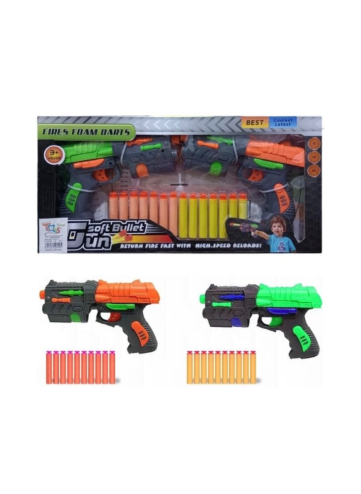 TOLSEN 2 Piece Foam Blaster Gun Toy With 14 Bullets - Image 2