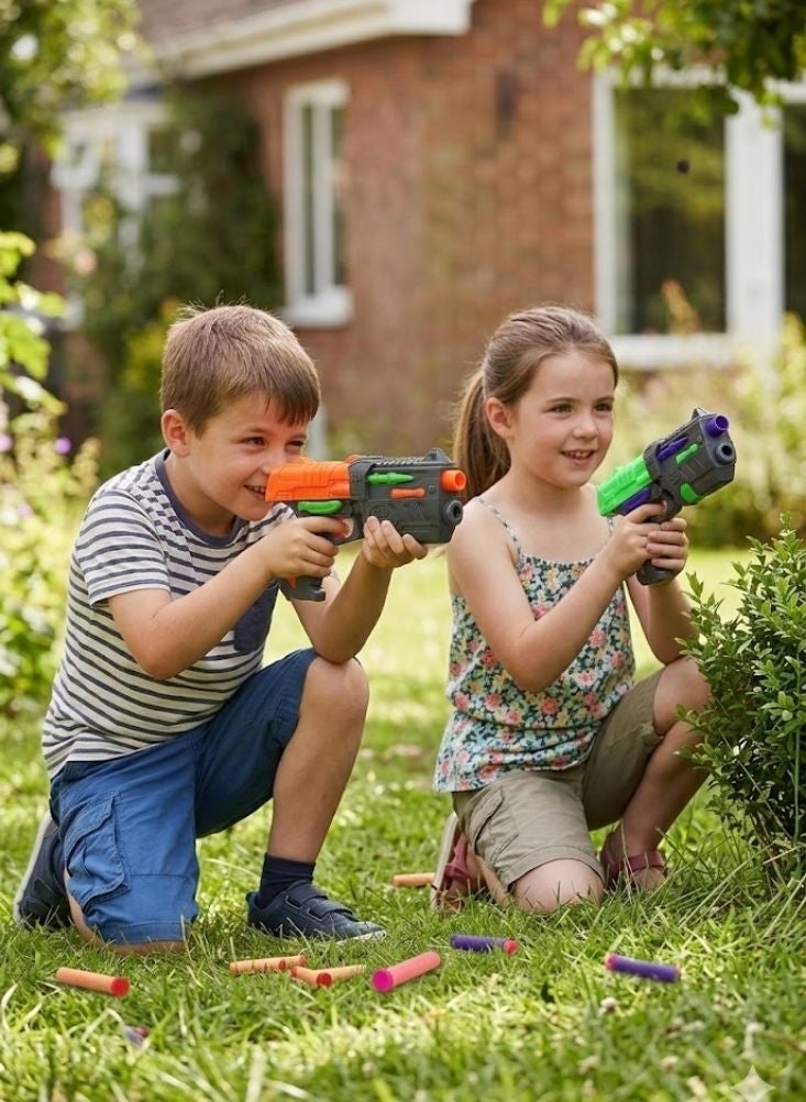 TOLSEN 2 Piece Foam Blaster Gun Toy With 14 Bullets - Image 4