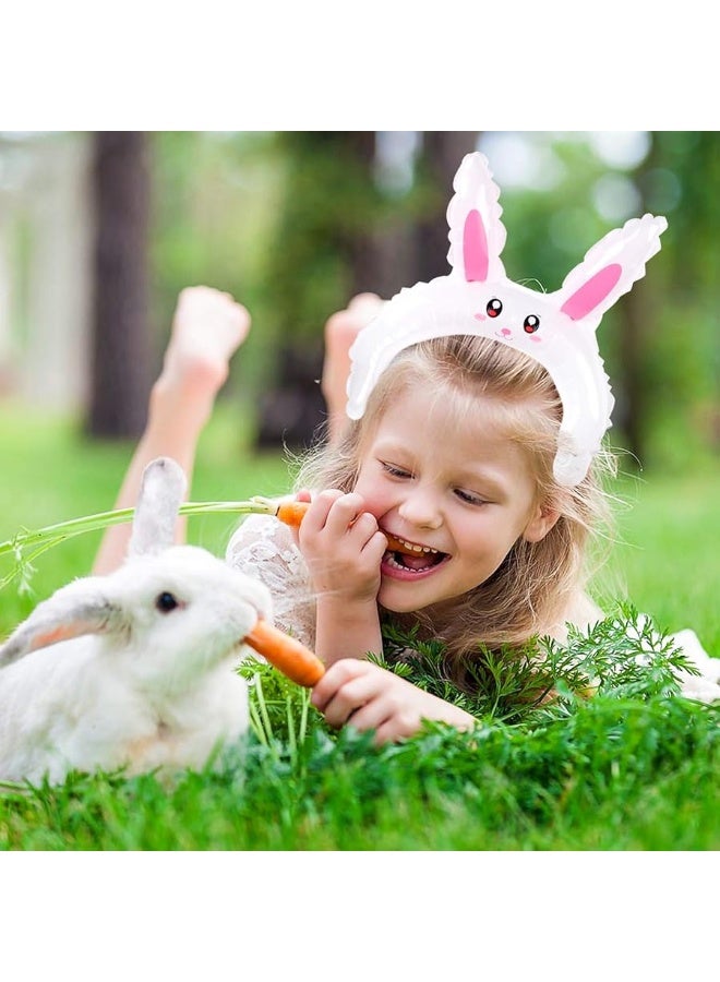 MALLMALL6 50p Zoo Animal Inflatable Headbands Wildlife Balloon Hair Hoop Include Forest Safari Farm Animals Jungle Theme Birthday Party Supplies with Animal Stickers Party Favors Costumes for Kids - Image 3