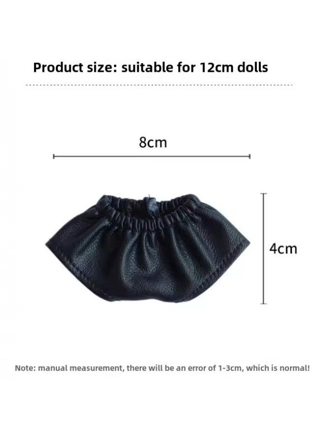 Cotton Doll Bear Toy Clothing Accessories Summer Leather Pants Leather Skirt Bear Clothes Doll Clothing Clothes Logo Printing-Color:Y025-4 White-Height:4cm  - Image 3