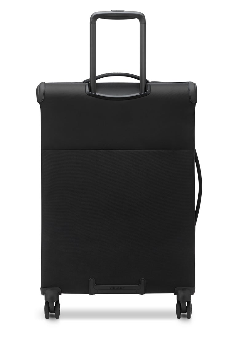 DELSEY Paris - Brochant 3.0 67cm Soft Case Expandable 4 Double Wheel Luggage Trolley- Deep Black - Image 1