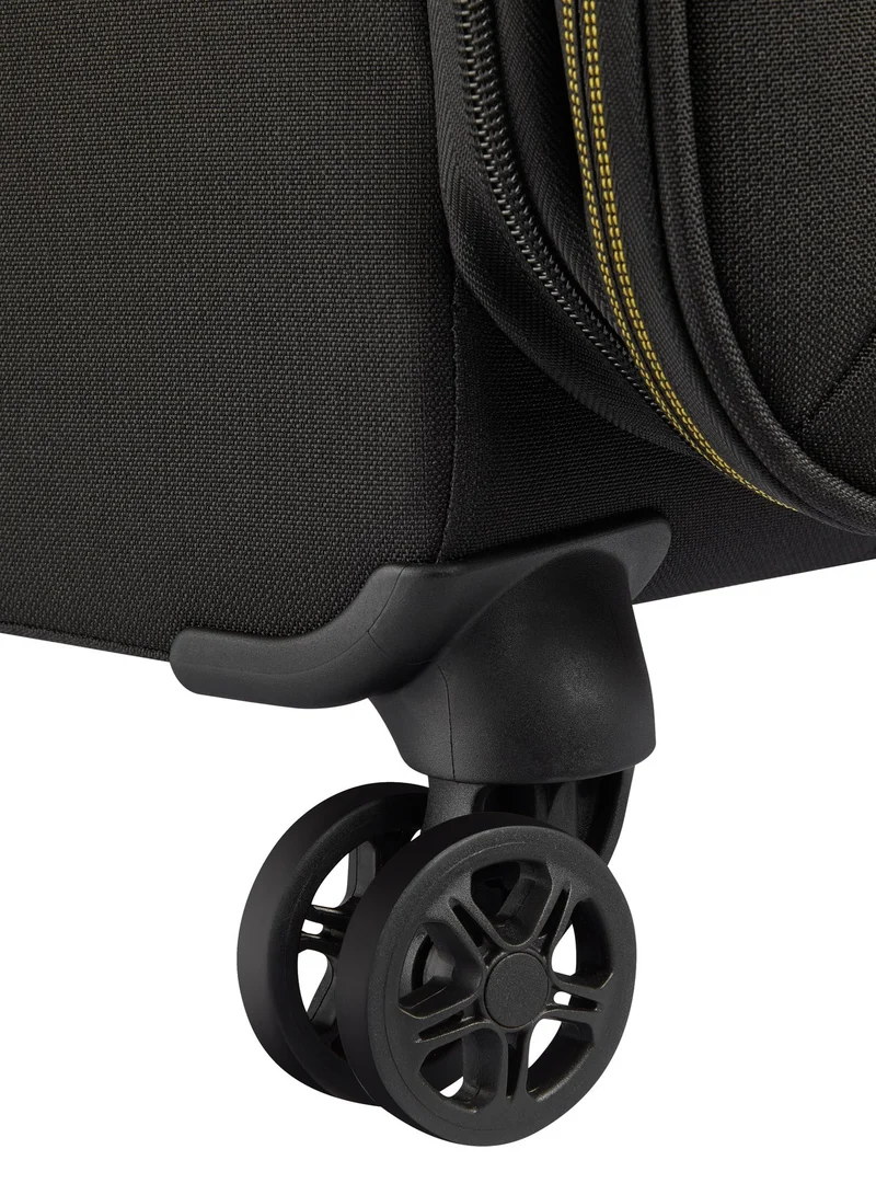 DELSEY Paris  Brochant 3.0 - 67 Cm Softcase 4-Double Wheeled Expandable Check-In Luggage Trolley - Deep Black  | Best Price UAE