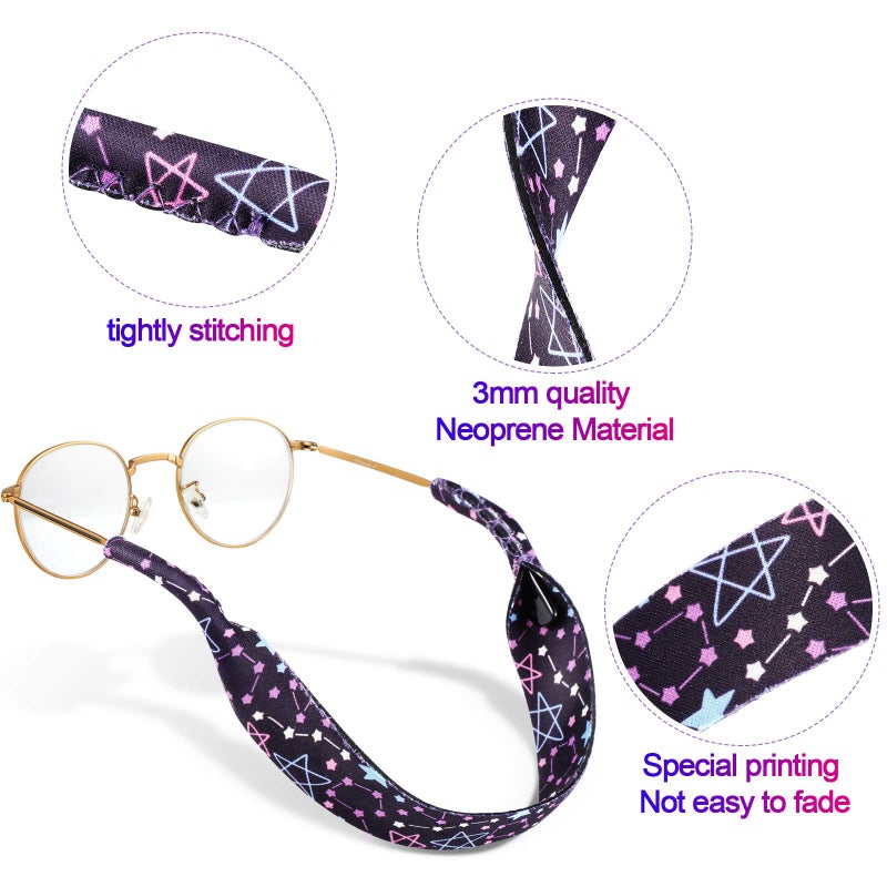 Weewooday 4 Pcs Kids Eyeglass Strap Glasses Holder Sunglasses Lanyard Retainer for Boys and Girls Age 3-10 Years(Starry Sky, Meteors, Stars) - Image 4