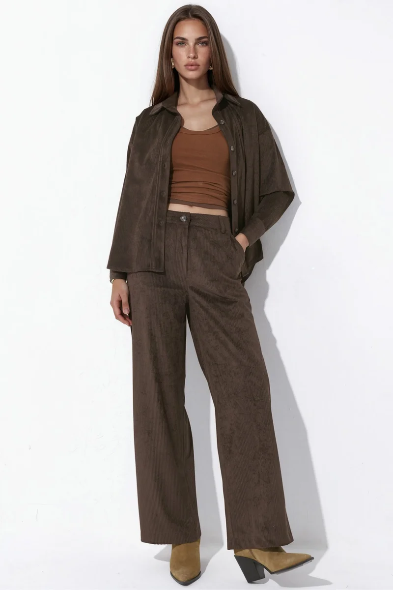 هيكاب Straight Cut Velvet Shirt