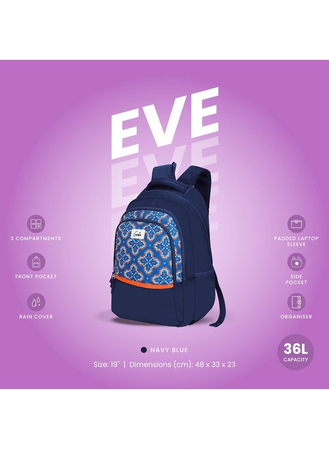 Genie Eve Laptop Backpack for Women, 3 compartments, Stylish & Trendy College Bags for Girls, Water Resistant & Lightweight Bags for Office & Travelling Purpose. 36 litres - Image 4