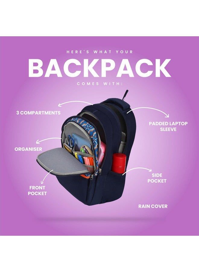 Genie Eve Laptop Backpack for Women, 3 compartments, Stylish & Trendy College Bags for Girls, Water Resistant & Lightweight Bags for Office & Travelling Purpose. 36 litres - Image 5