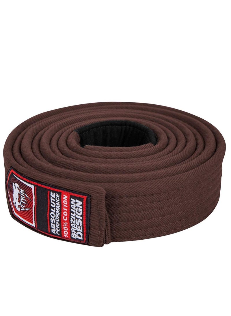 VENUM - Venum BJJ Belt - Brown | A3 Size | Premium Cotton | Reinforced Stitching for Durability | Official Brazilian Jiu-Jitsu Rank Belt - Image 1