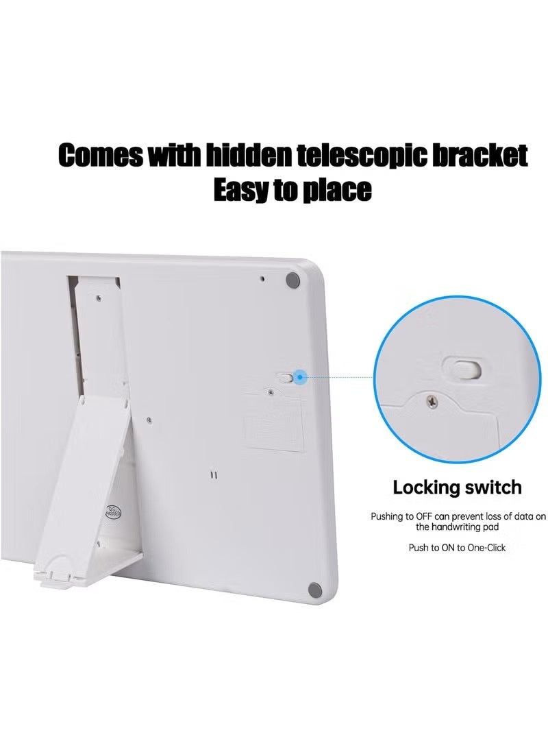 ALLTEC Portable Business Calculator, 2 in 1 Calculator with Digital LCD Writing Tablet - White - Image 3