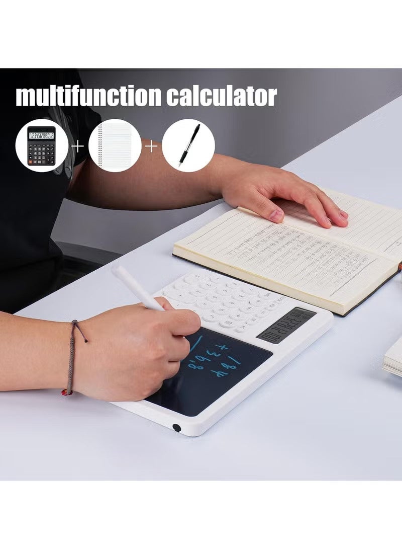 ALLTEC Portable Business Calculator, 2 in 1 Calculator with Digital LCD Writing Tablet - White - Image 5