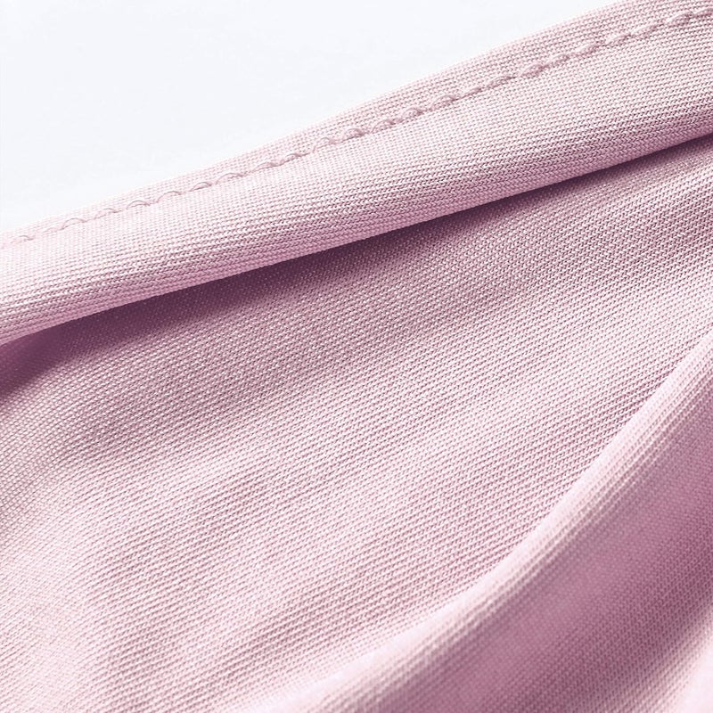 Obstal 10 PCS Spandex Stretch Chair Sashes Bows for Wedding Reception- Universal Elastic Chair Cover Bands with Buckle Slider for Banquet, Party, Hotel Event Decorations Light Pink Sashes - Image 3