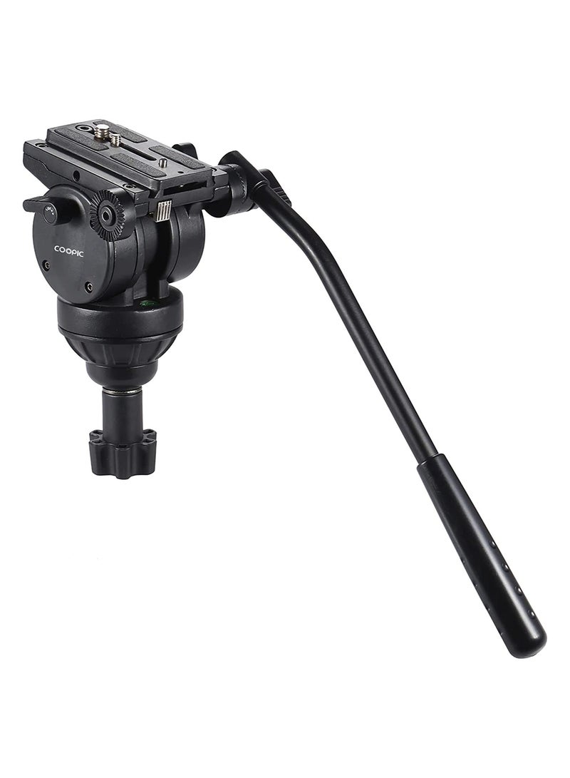 COOPIC CP VT20 Professional 155cm Aluminum Alloy Video Camera Tripod with 360 Degree Fluid Pan Head,1/4 and 3/8 -inch Quick Shoe Plate and Bag， - Image 3