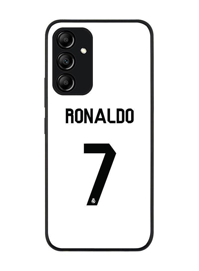Stylizedd Rugged Black edge case for Samsung Galaxy A54 5G Slim fit Soft Case Flexible Rubber Edges Anti Drop TPU Gel Thin Cover - Ronaldo Real Jersey - Image 1