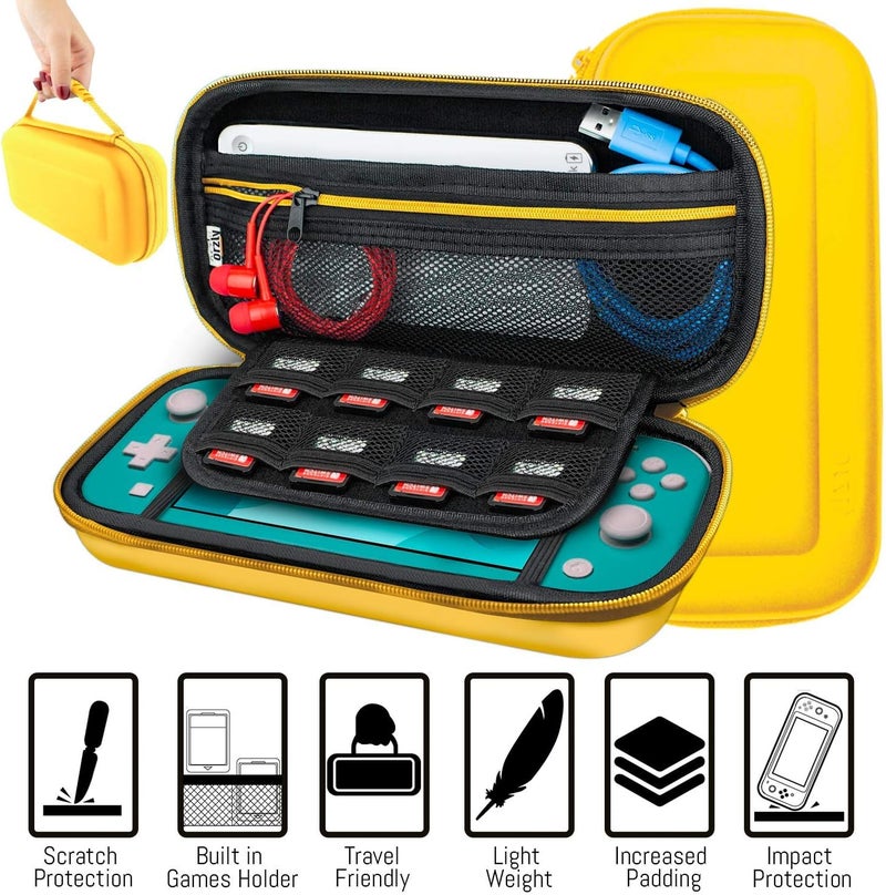 Orzly Case & Screen Protector for Nintendo Switch Lite Console (Yellow) - Image 4