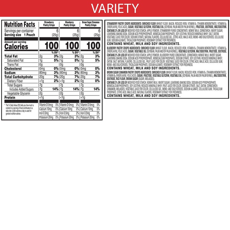 Special K Variety Pack, Brown Sugar Cinnamon/Strawberry/Blueberry Crisps, 36 ct - Image 3