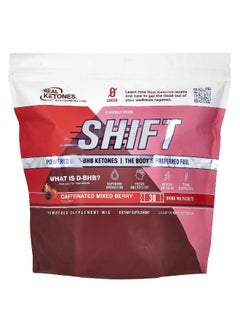 Real Ketones Real Ketones, Shift, Caffeinated Mixed Berry, 30 Packets, 0.26 oz (7.3 g) Each  - Image 1