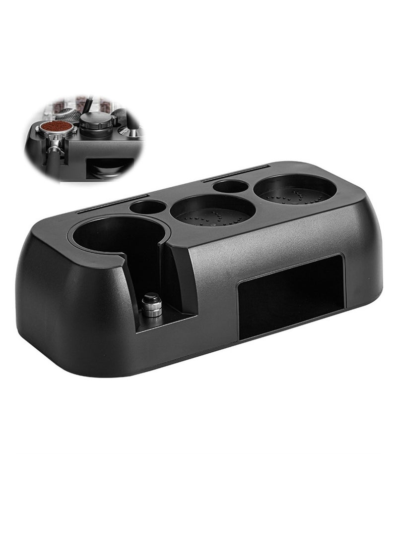 SYOSI Espresso Tamping Station, Coffee Bar Accessories, Countertop Organizer, Fits 51-58mm, Plastic Box for Barista Kit Tools and Tamper Set  - Image 1