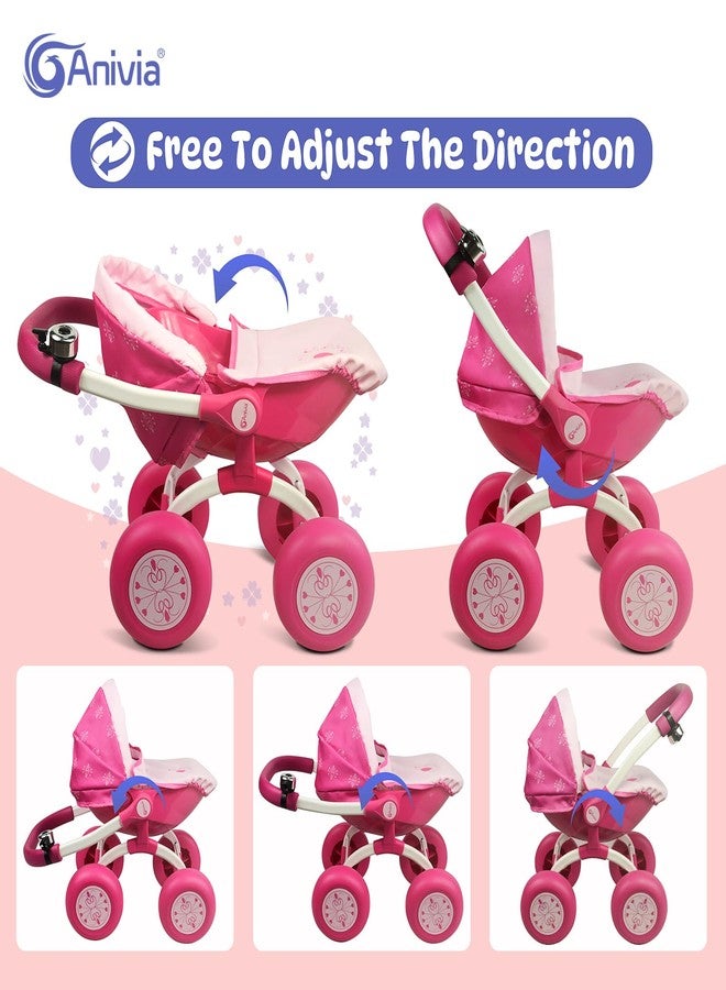 Anivia ANNIVIA Baby Doll Stroller - Metal Fold Up and Down Pram Carriage for Dolls - Image 3