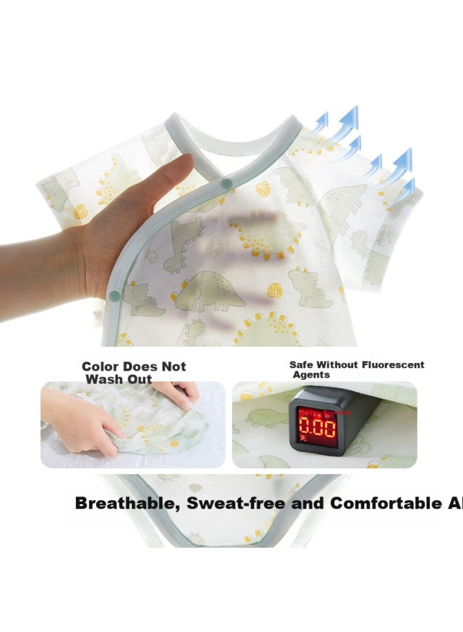 Beptides Beipes Baby Short-sleeved Bodysuit Summer Thin Newborn Baby Uni Cotton A-class Romper Crawling Suit - Image 3