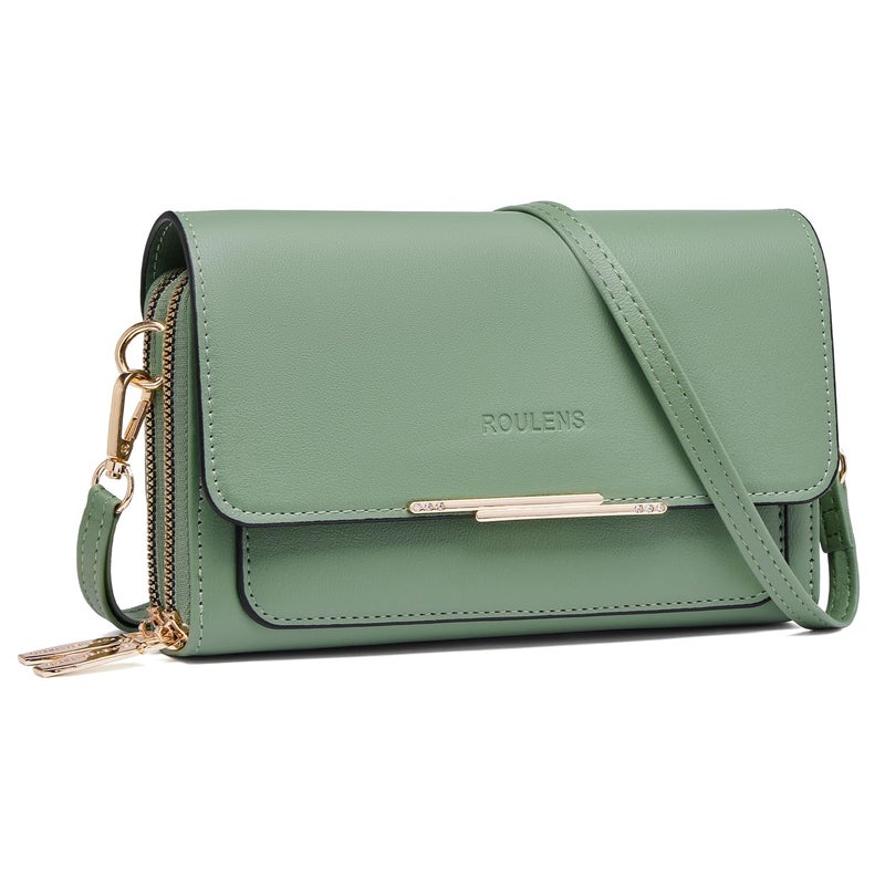 Roulens Small Crossbody Bag for Women,Cell Phone Purse Women's Shoulder Handbags Wallet Purse with Credit Card Slots - Image 1