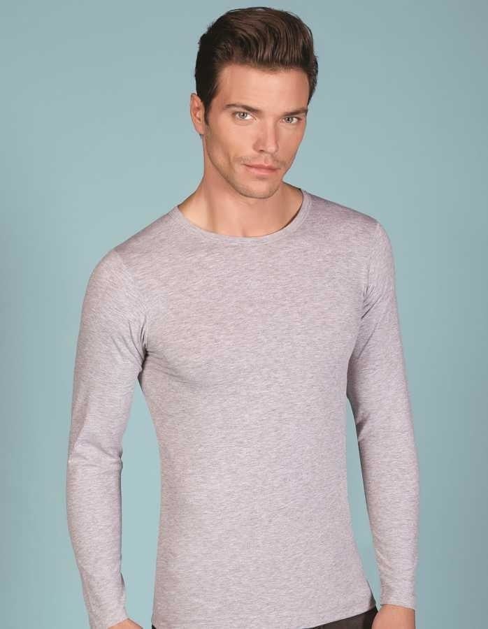 Berrak 1025 Men's Lycra Long Sleeve Crew Neck T-Shirt Elastane 