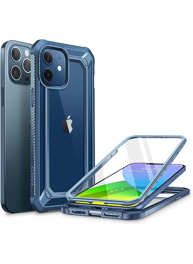 SupCase Unicorn Beetle EXO Pro Series Case for iPhone 12 / iPhone 12 Pro (2020 Release) 6.1 Inch, with Built-in Screen Protector Premium Hybrid Protective Clear Bumper Case (Aqua) - Image 1