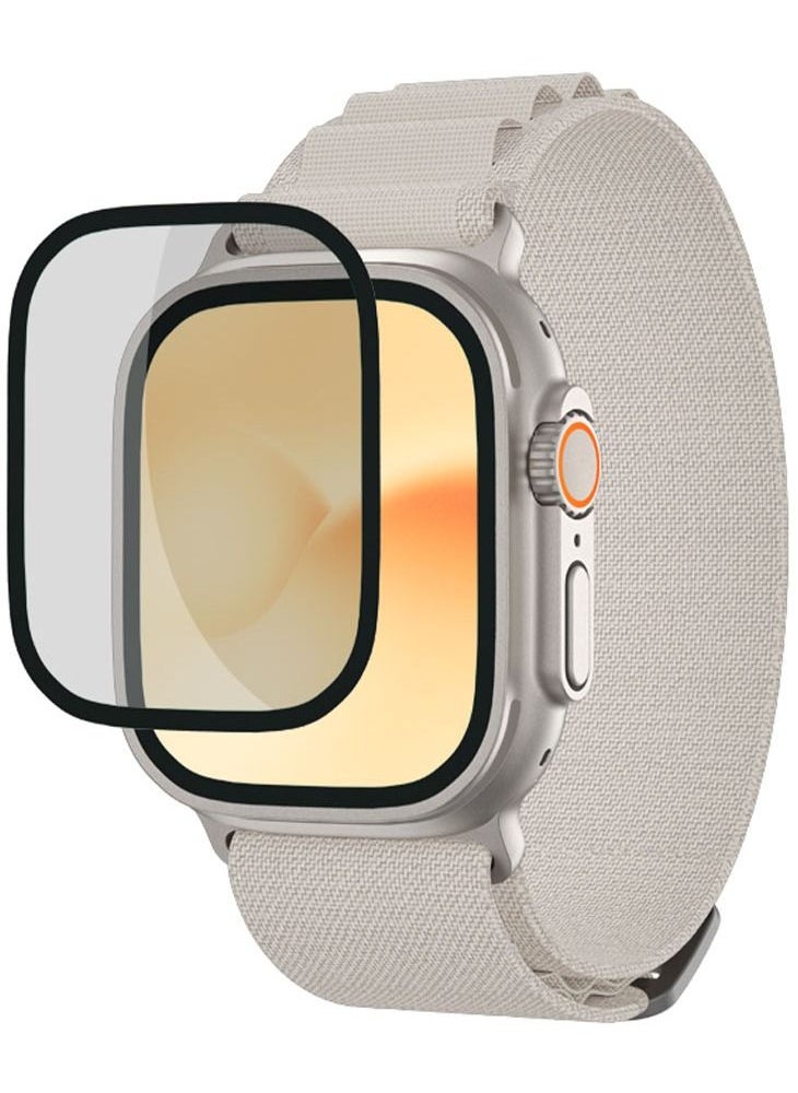 AMAZINGthing واقي شاشة Supreme Impact Shield لساعة Apple Watch ULTRA (49 مم) مصنوع من الزجاج المقوى مع صينية تثبيت سهلة - غطاء كامل  - Image 1