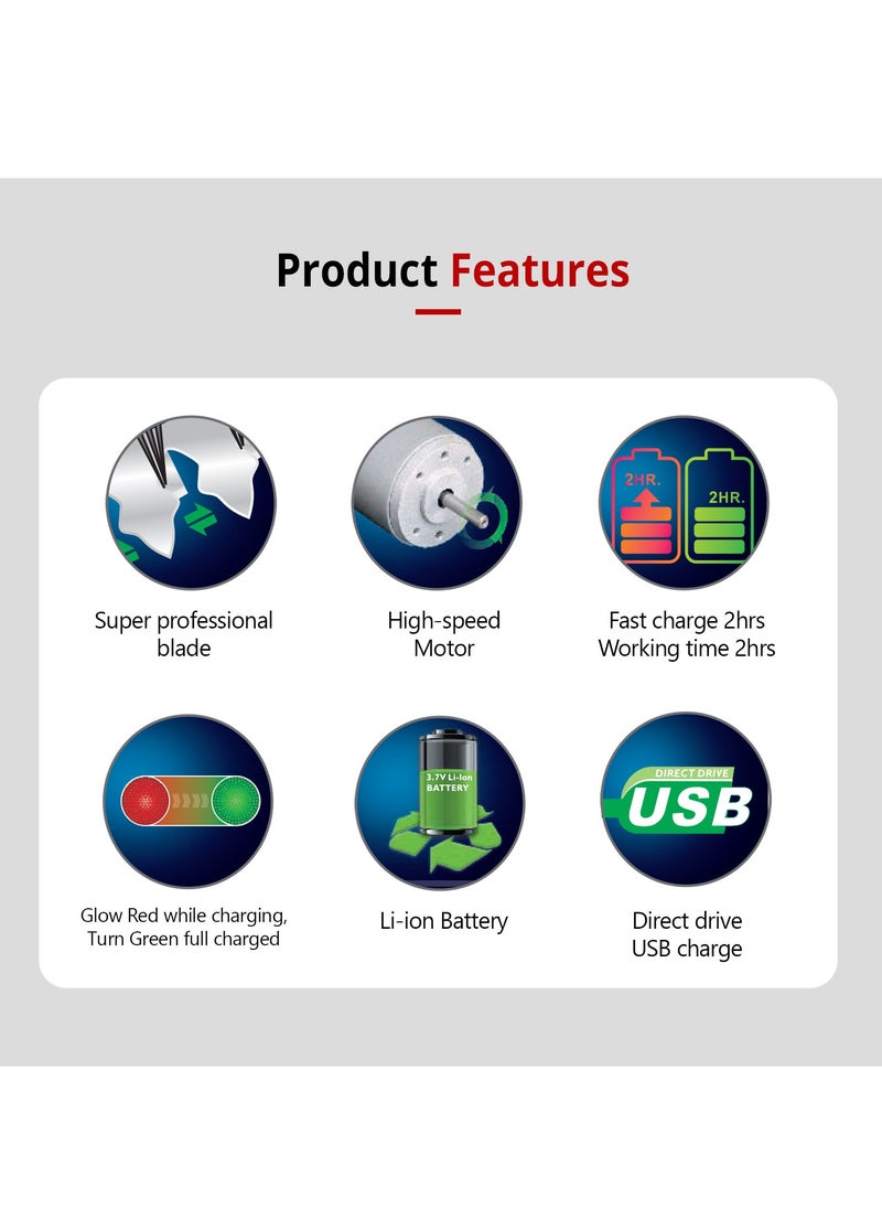 Mr. Light - 12 In 1 Rechargeable Grooming Kit Beard Trimmer Full Size Shaver Nose Body Design Trimmer Fast Charging Time 2 Hours Working Time 2 Hours USB Charge - Image 1