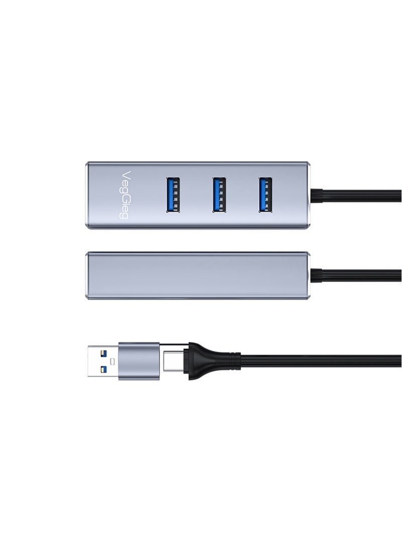 محول USB C إلى إيثرنت YICORPS مع 3 منافذ USB 3.0 Hub إلى RJ45 LAN مع محول إيثرنت جيجابت لــ MacBook/Windows 10/8.1/Surface Pro/Chromebook/Linux وأكثر من ذلك من أجهزة الكمبيوتر المحمولة - Image 3