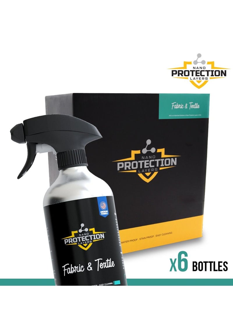 Nano Protection Layers Nano Protection Layers - Fabric & Textile Fabric - that preserves its original appearance, color, and feel while coating it with a protectant invisible layer - Waterproof, Stain proof |6 Pack, 3000ML  - Image 1