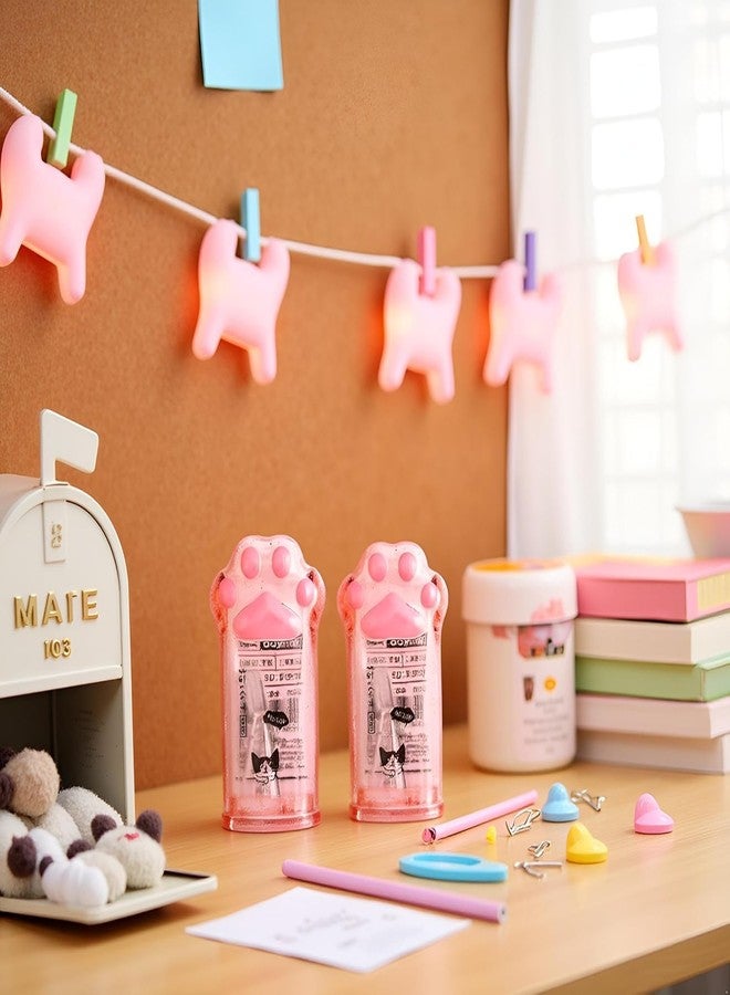 Tnyvm 2 Pcs Pink Paw Pencil Sharpener Kawaii Supplies Student Prize Kids Gift Kawaii Pencil Sharpener Cat School Supplies for Kids Girls Cat Lovers Office School Home - Image 5