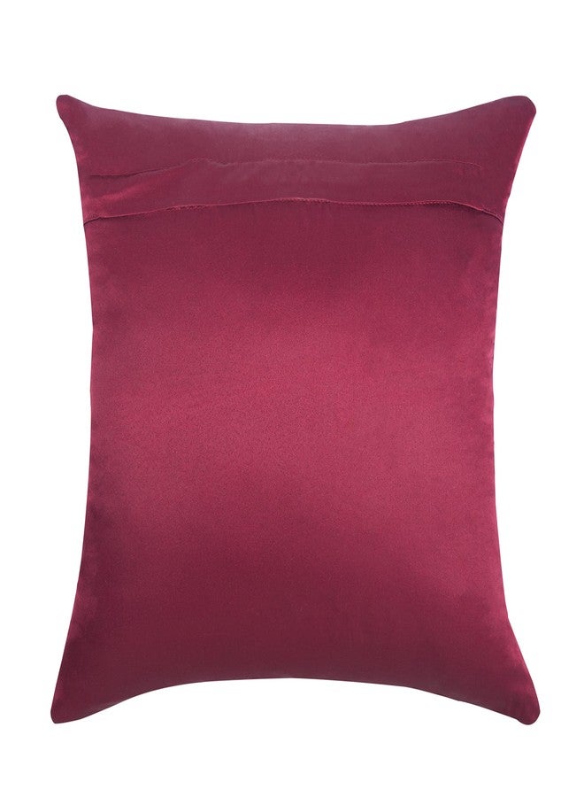 كازيمو مجموعة أغطية وسائد مستطيلة من قماش الجاكار من كازيمو، 5 قطع | مضادة للحساسية | قابلة للغسل | أغطية وسائد أريكة ديوان لا تبهت، مناسبة لغرفة النوم وغرفة المعيشة (16 × 16 بوصة، لون عنابي) - Image 5