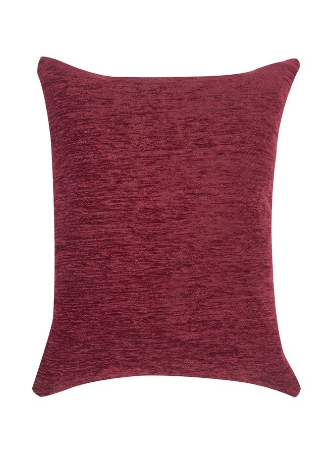 كازيمو مجموعة أغطية وسائد مستطيلة من قماش الجاكار من كازيمو، 5 قطع | مضادة للحساسية | قابلة للغسل | أغطية وسائد أريكة ديوان لا تبهت، مناسبة لغرفة النوم وغرفة المعيشة (16 × 16 بوصة، لون عنابي) - Image 4