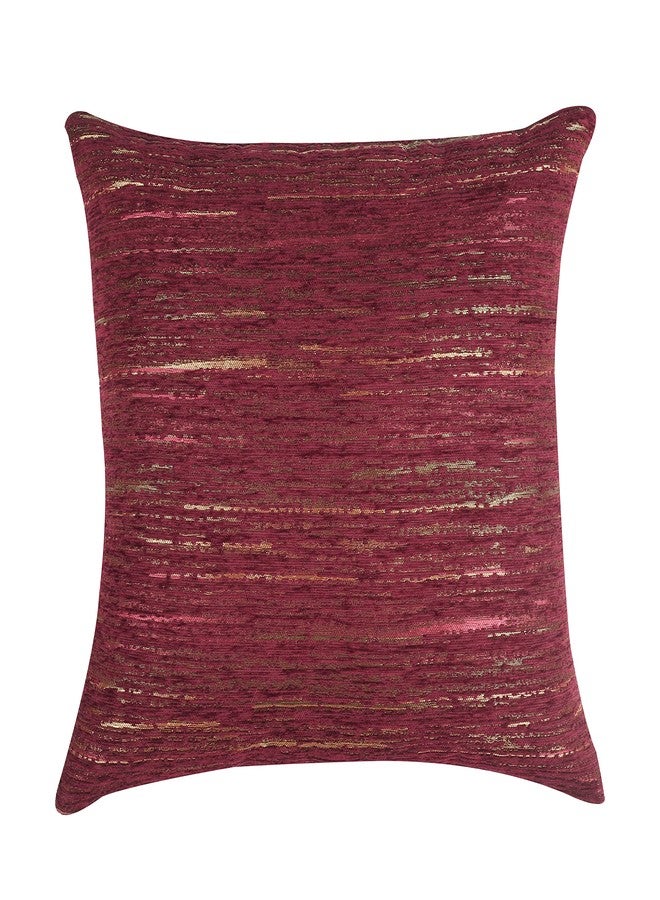 كازيمو مجموعة أغطية وسائد مستطيلة من قماش الجاكار من كازيمو، 5 قطع | مضادة للحساسية | قابلة للغسل | أغطية وسائد أريكة ديوان لا تبهت، مناسبة لغرفة النوم وغرفة المعيشة (16 × 16 بوصة، لون عنابي) - Image 3