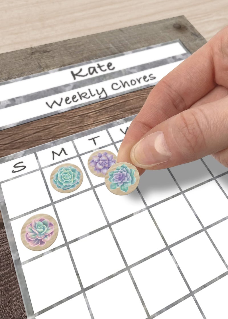 Teacher Created Resources Rustic Bloom Succulents Mini Stickers, Pack of 378 - Image 2