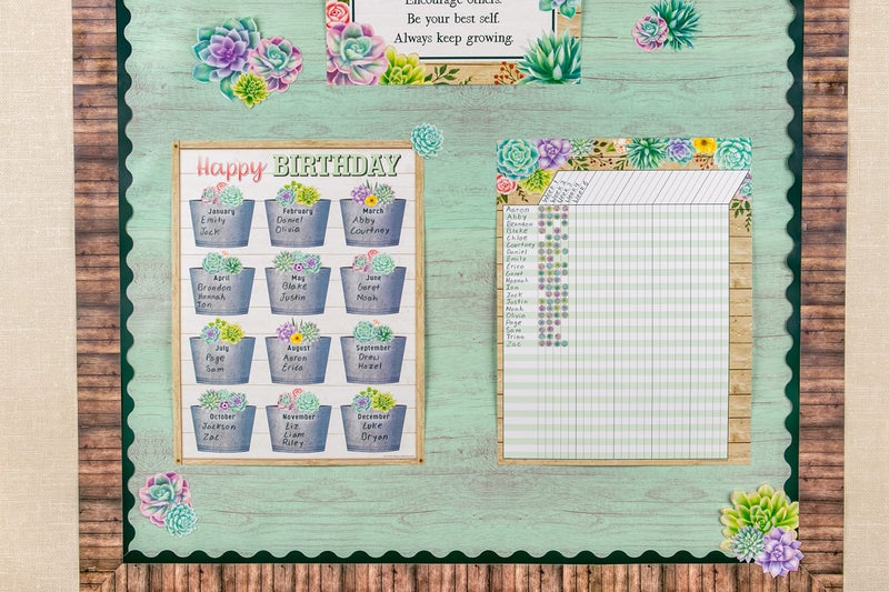 Teacher Created Resources Rustic Bloom Succulents Mini Stickers, Pack of 378 - Image 3