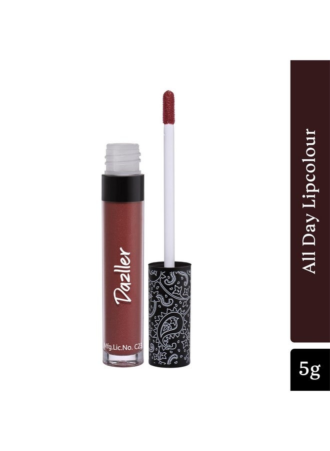 دازلير أحمر شفاه يدوم طوال اليوم | زبدة الكوكوم المرطبة | لا يزول ولا يلطخ | يدوم لمدة 8 ساعات | أحمر شفاه سائل للنساء | Dlc015 سيدونا | 6 جرام - Image 2