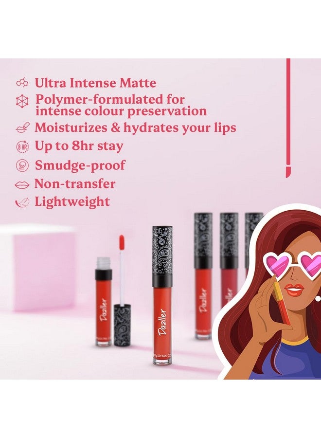 دازلير أحمر شفاه يدوم طوال اليوم | زبدة الكوكوم المرطبة | لا يزول ولا يلطخ | يدوم لمدة 8 ساعات | أحمر شفاه سائل للنساء | Dlc015 سيدونا | 6 جرام - Image 4