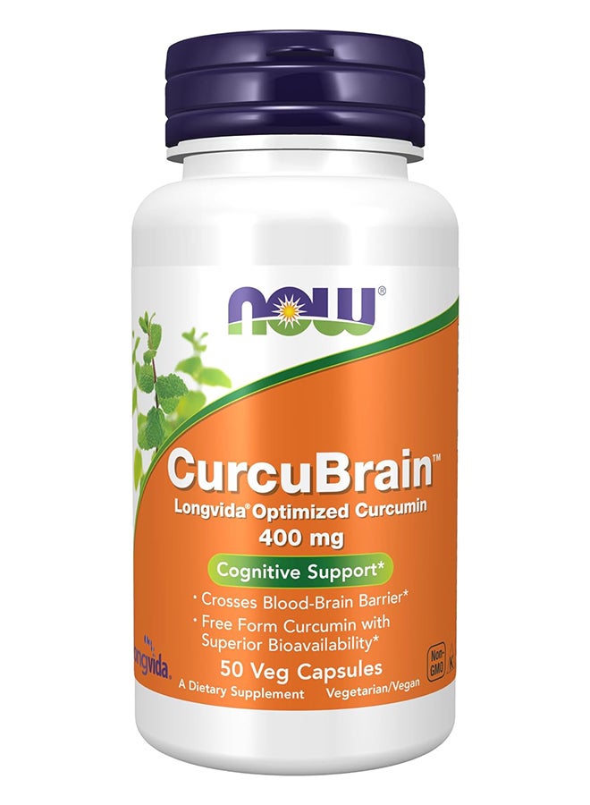 now Curcubrain Cognitive Support 50 Vegetarian Supplement By Royalista Ron 400 Mg - Image 1