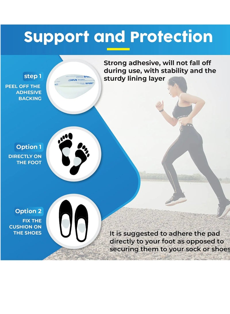 KASTWAVE 24 Pack Metatarsal Pads, Strong Adhesive Strips Foot Pads for Shoes, Premium Wool Felt Arch Pads, Soft and Comfortable, Non-Slip Surface,for Foot Pain Relief Forefoot for Women and Men - Image 5
