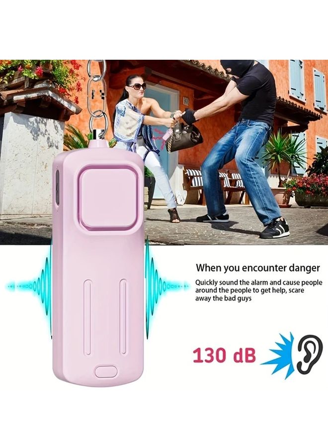 Black Personal Security Alarm 130dB Loud Self Defense Device For Women - Image 5