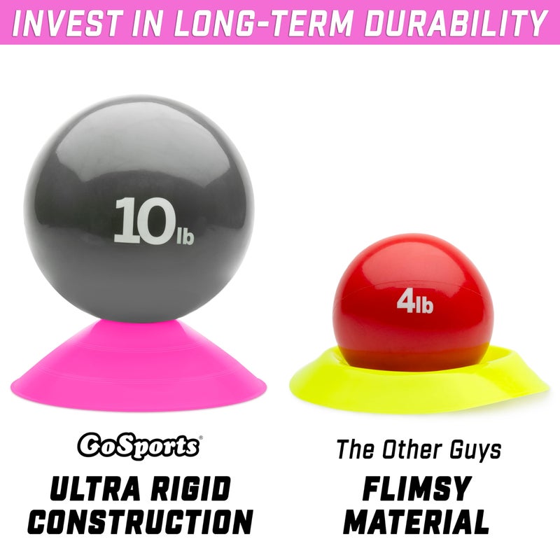 GoSports Premium Sports Cones for Agility Training and Drills - 20 Pack with Tote - Pink - Image 5